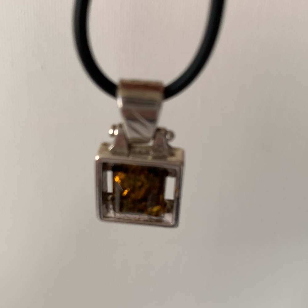 Amber in Sterling silver Pendant